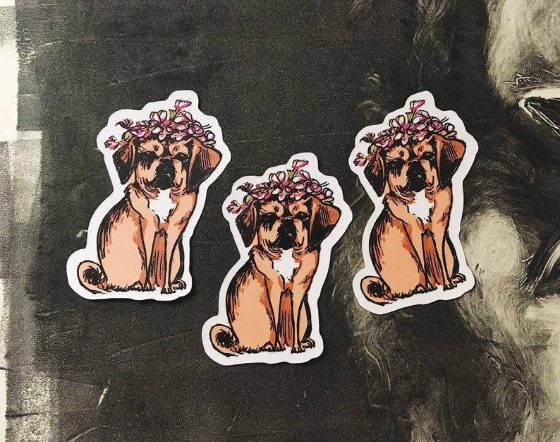 Puggle stickers