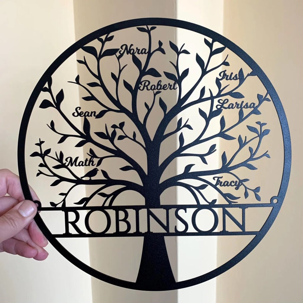 Copper Family Tree Wall Art