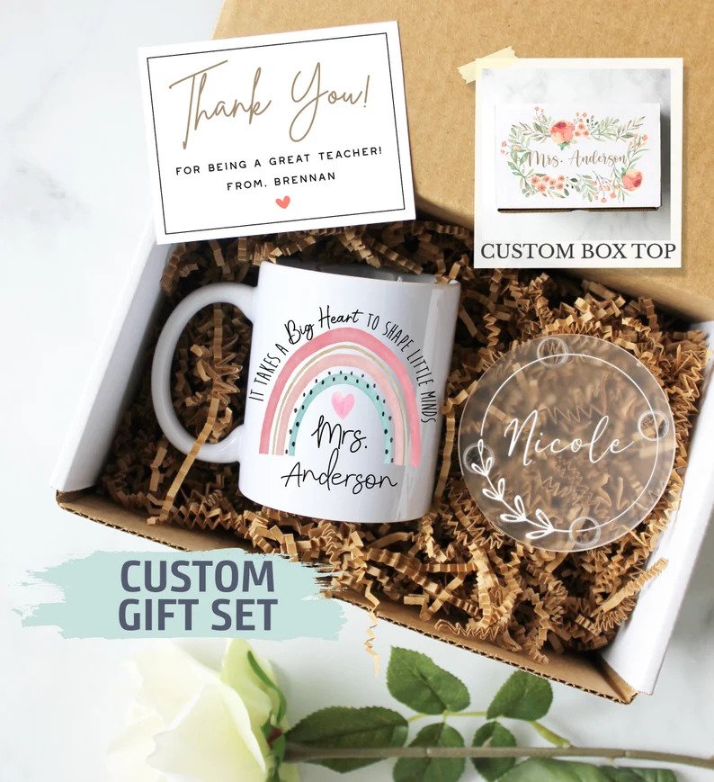 Teacher custom gift box