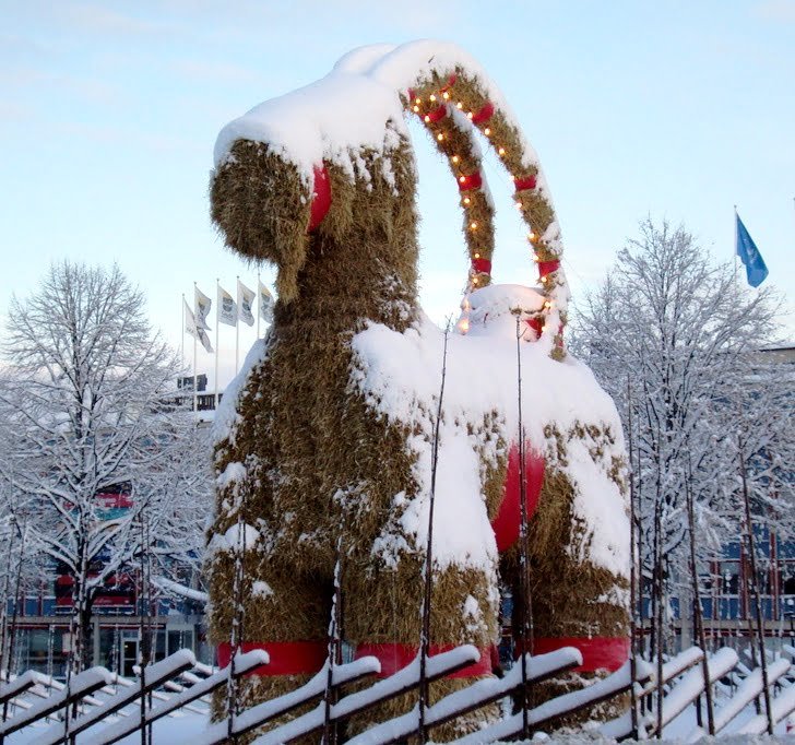 Yule goat Gefle Sweden 2009