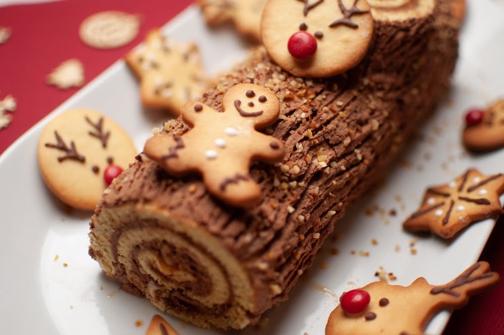 Christmas yule cake