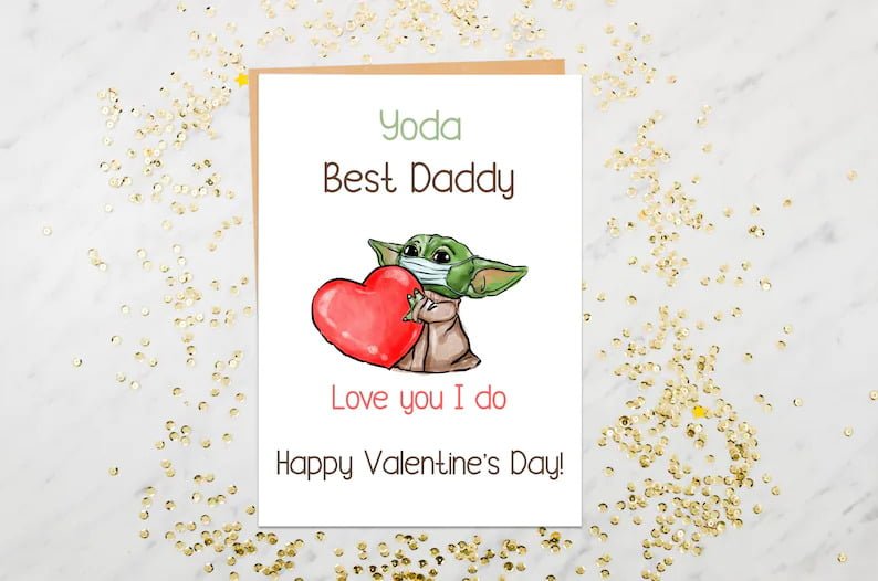 Yoda Valentine's Day Card for Dad