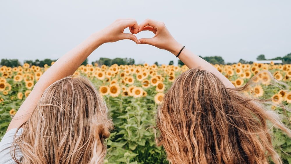 girls in a field