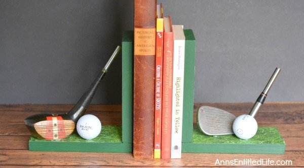 DIY Golf Bookends