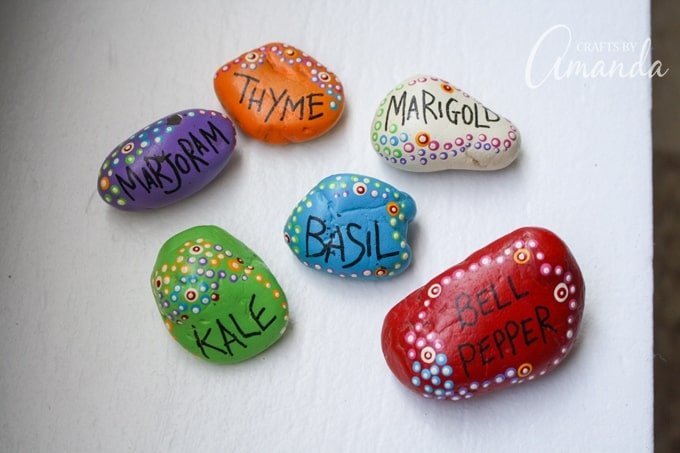 Painted Rock Garden Markers