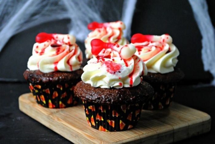 Bloody Bone Cupcakes