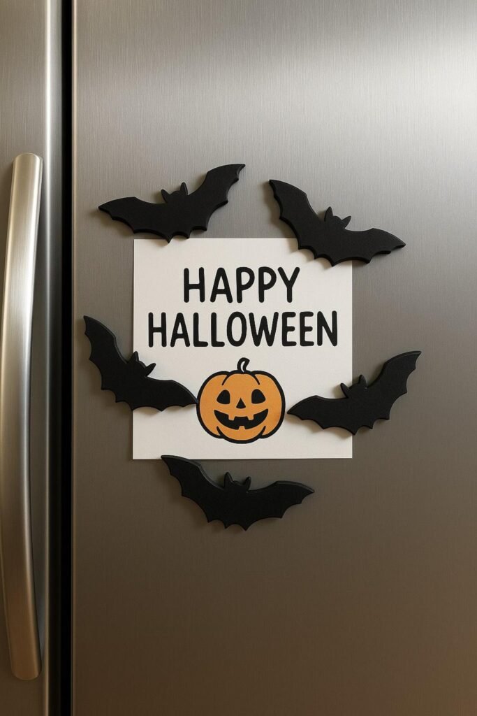Halloween Bat Magnet Set