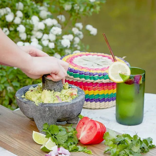 Molcajete with Tortilla Basket