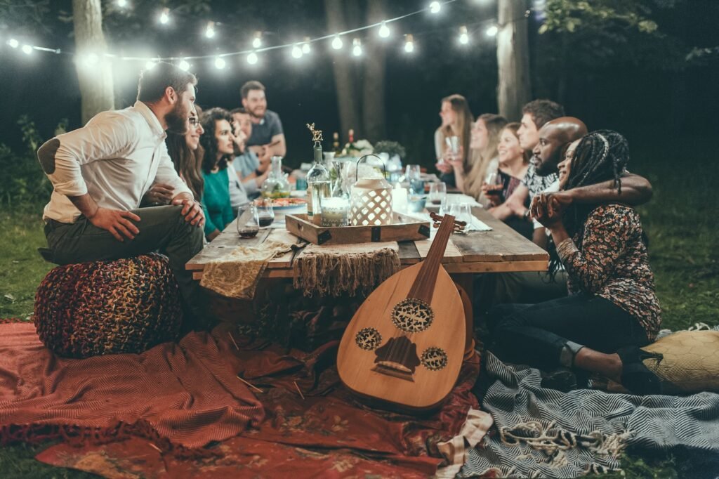 Outdoor party set up