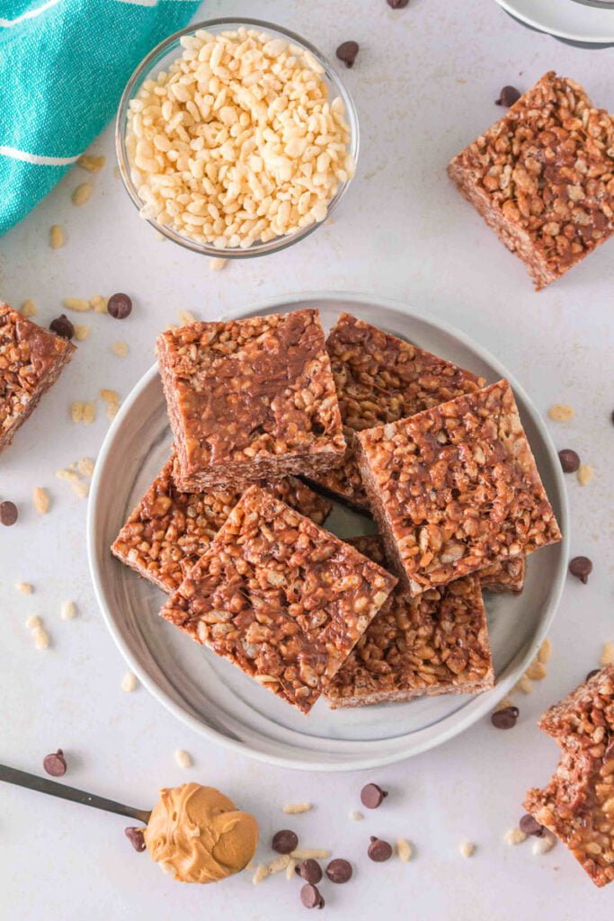 Chocolate Peanut Butter Rice Krispie Bars