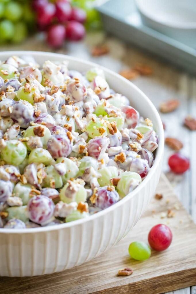 Grape Salad with Cream Cheese-Vanilla Dressing