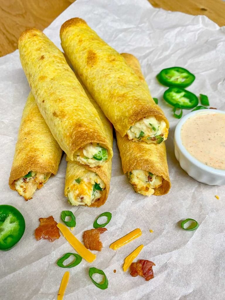 Jalapeno Popper Chicken Taquitos