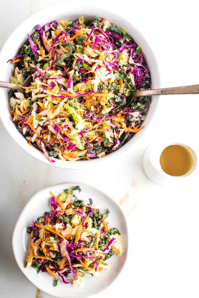 Summer Slaw with Ginger Miso Dressing