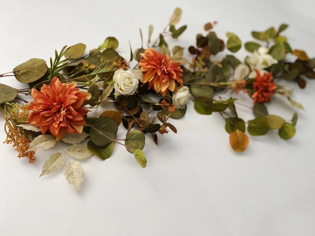 Fall Leaf & Dahlia Garland