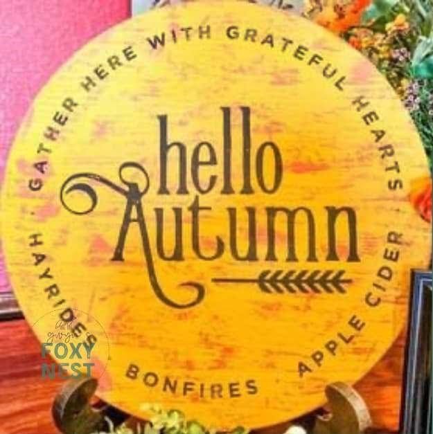 Welcome Autumn Front Door Sign