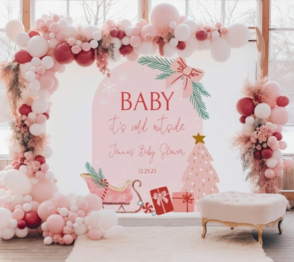 Baby it's Cold Outside Baby Shower Backdrop