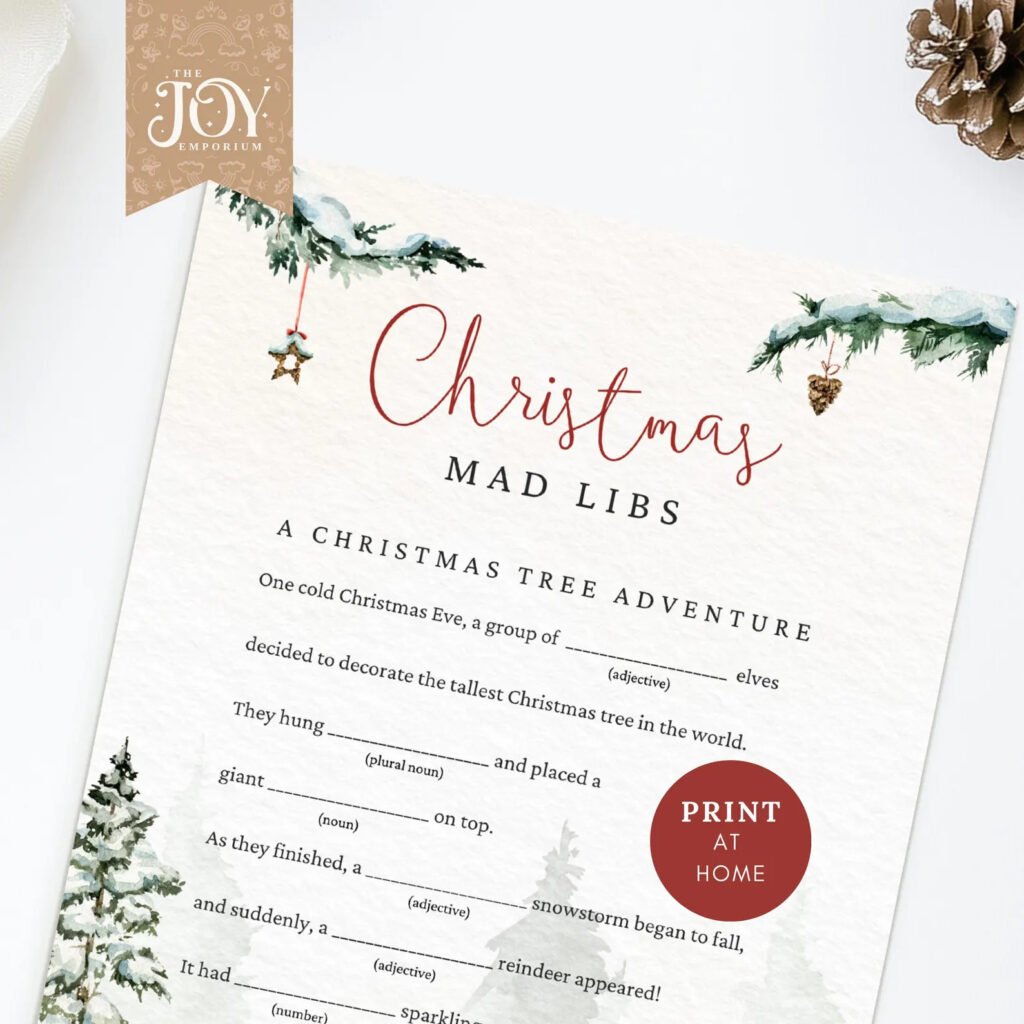 Christmas Mad Libs Game 