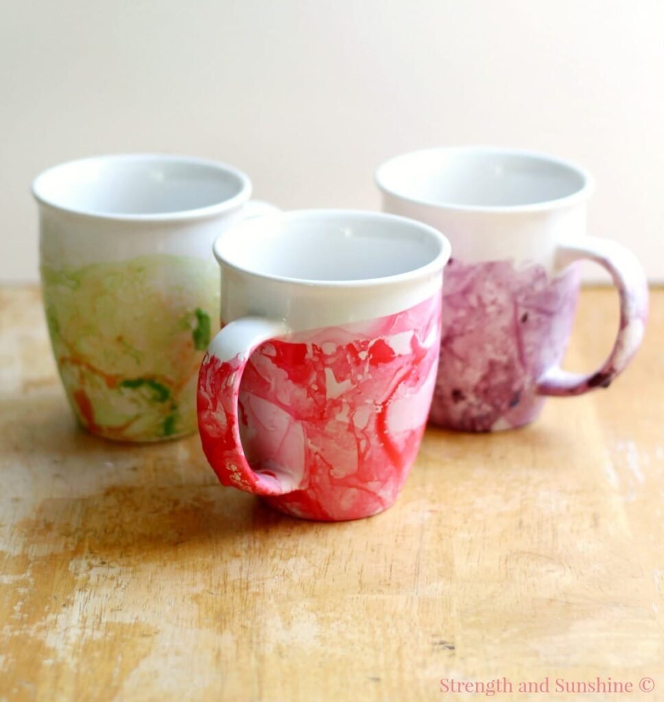 Marbled Nail Polish Mugs