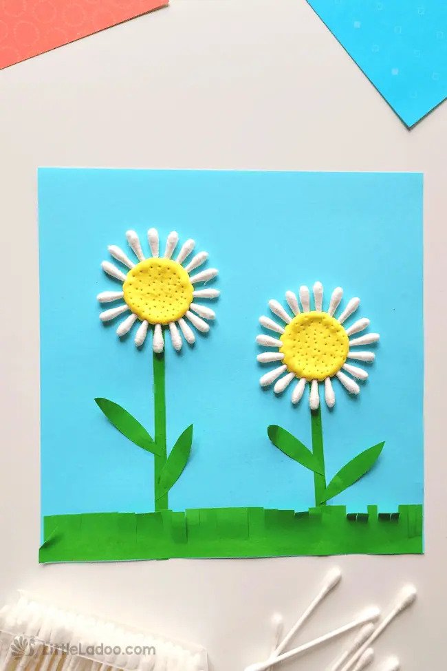 Q-Tip Daisy Craft