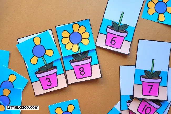 Spring Flower Petal Counting Math