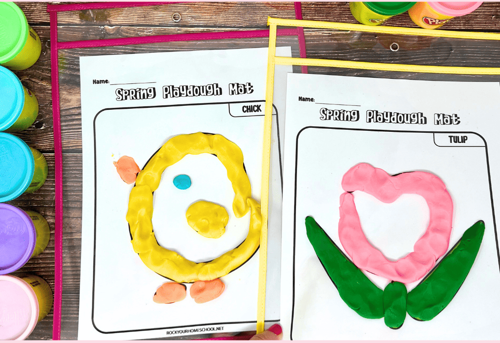 Spring Playdough Mats