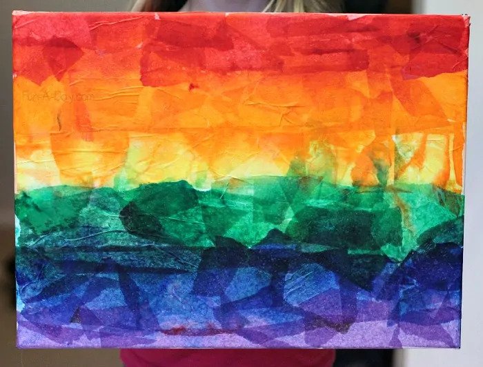 Tissue-Paper-Rainbow-Canvas