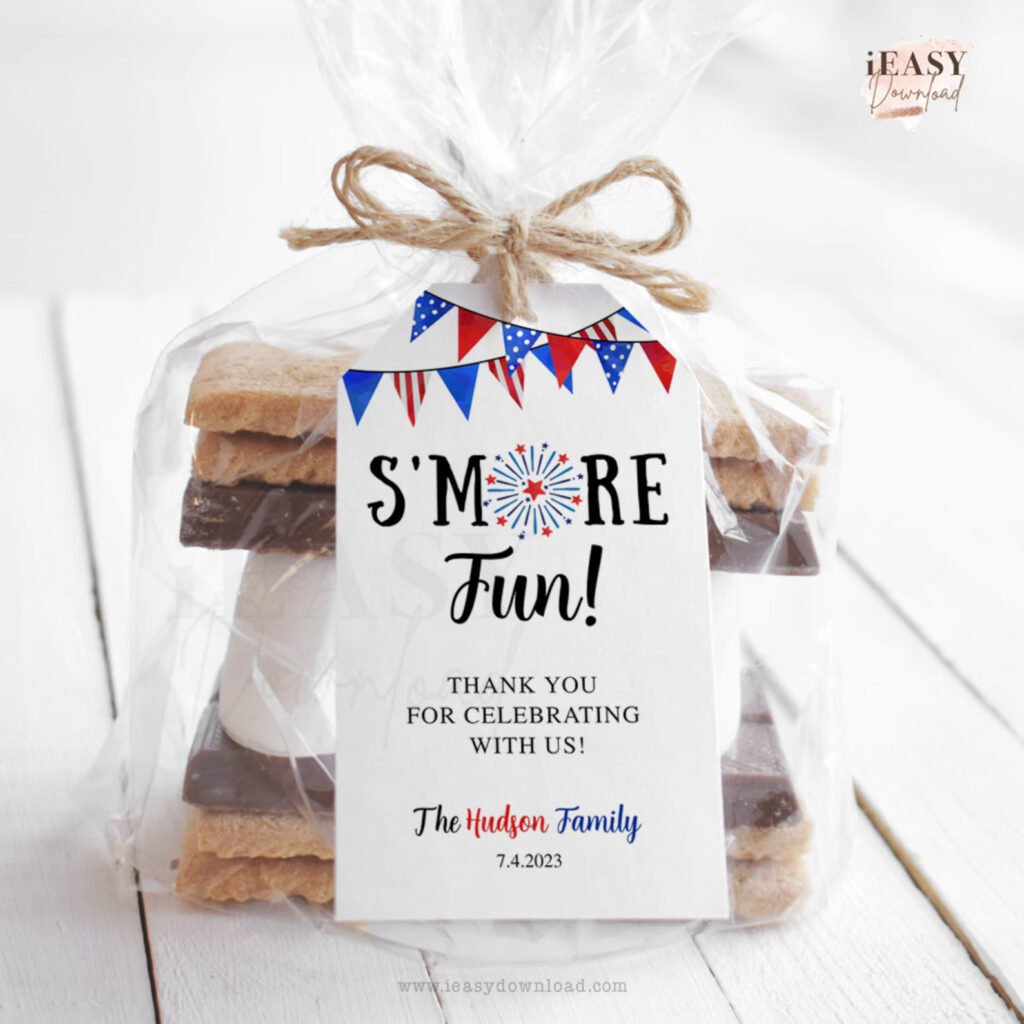 4th of July Party Smore Tags