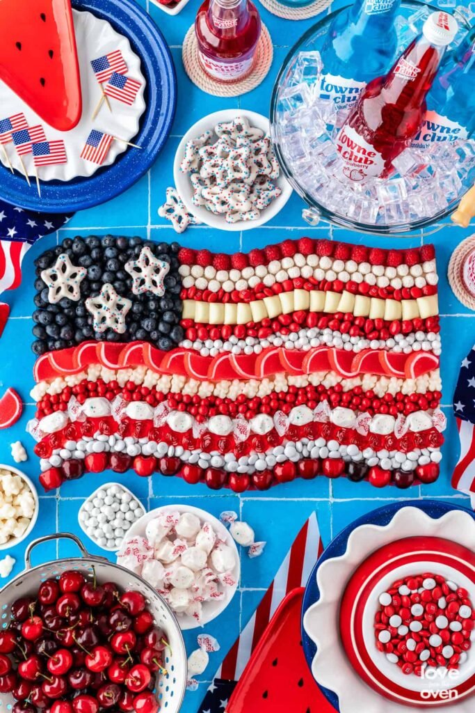 American Flag Snack Board