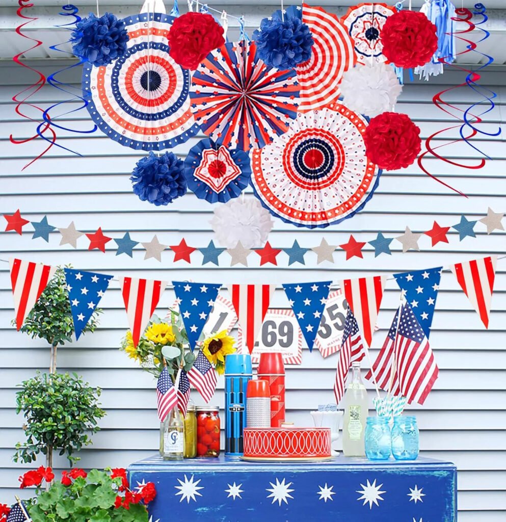 Fourth of July Patriotic Decorations Set