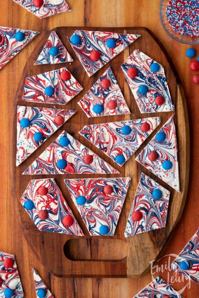 Red, White and Blue Bark