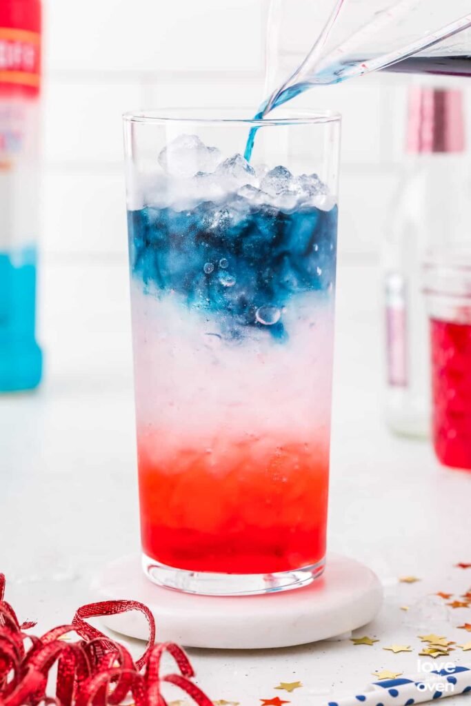 Red, White and Blue Cocktail