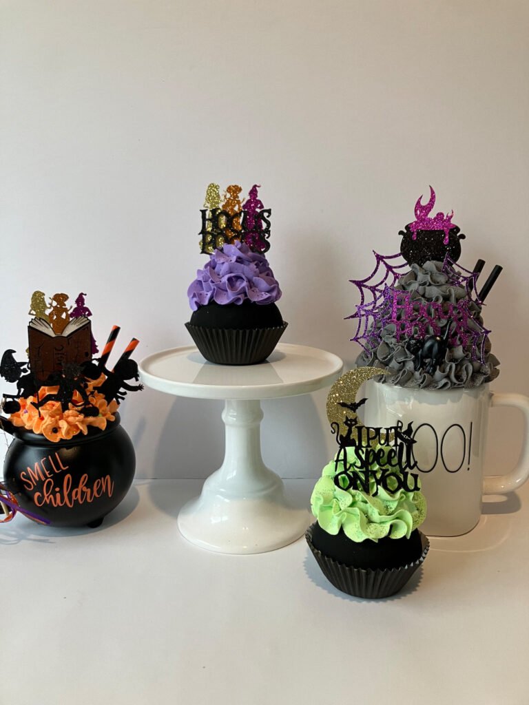 Faux Hocus Pocus inspired Halloween cupcake
