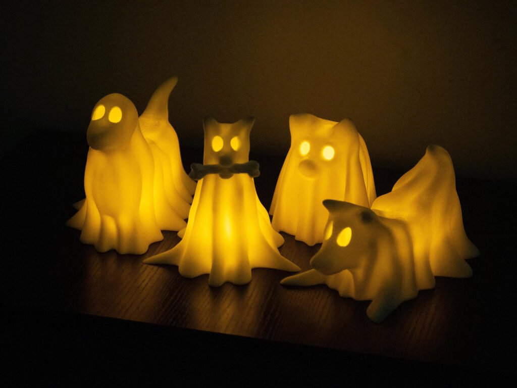 Ghost Dogs with LED Tea Lights