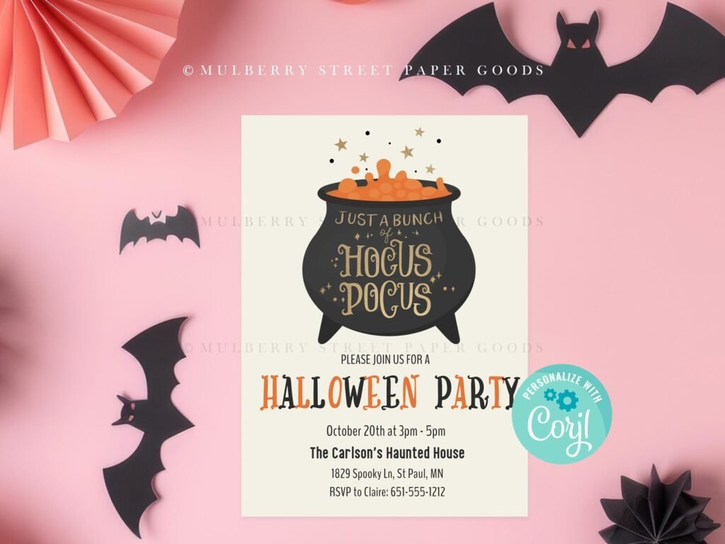 Hocus Pocus Halloween Party Invite