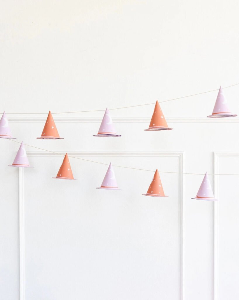 Pink Witch Hat Banner