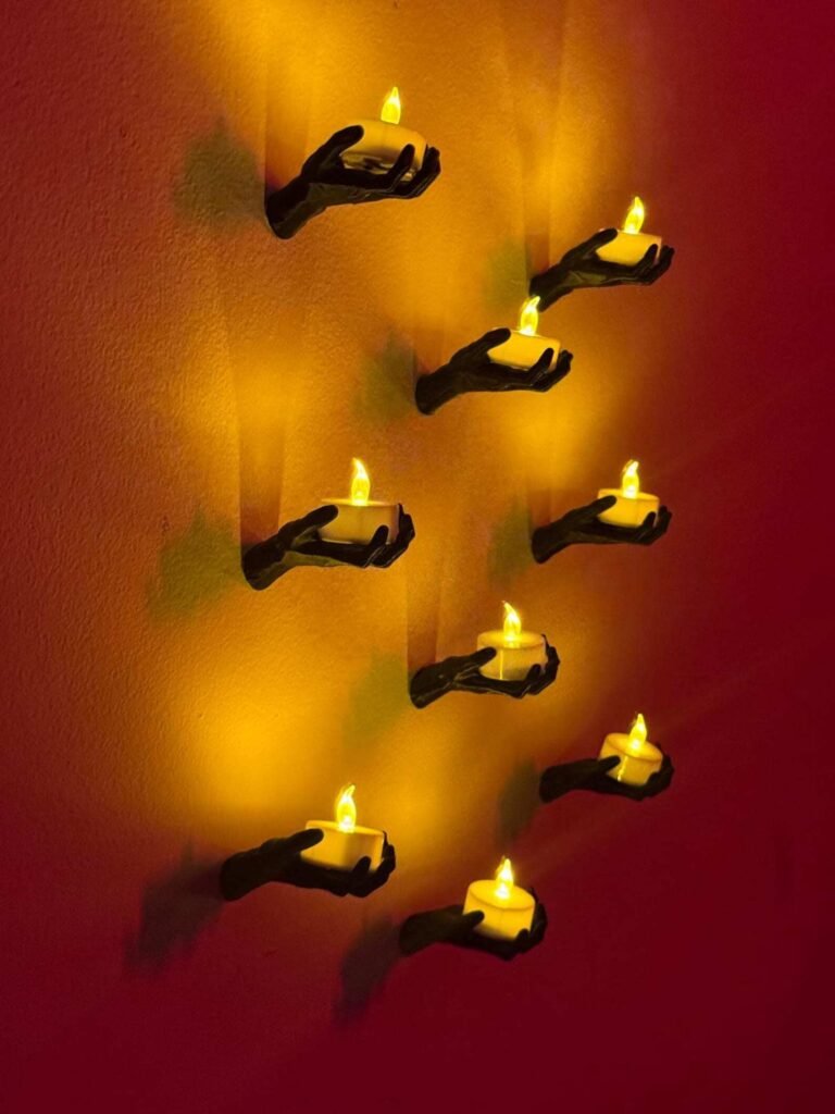 Spooky Hands Wall Candles