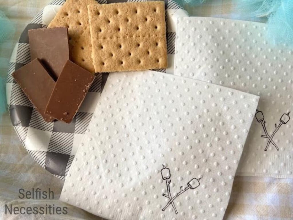 Campfire S'mores Napkins and Party Decor