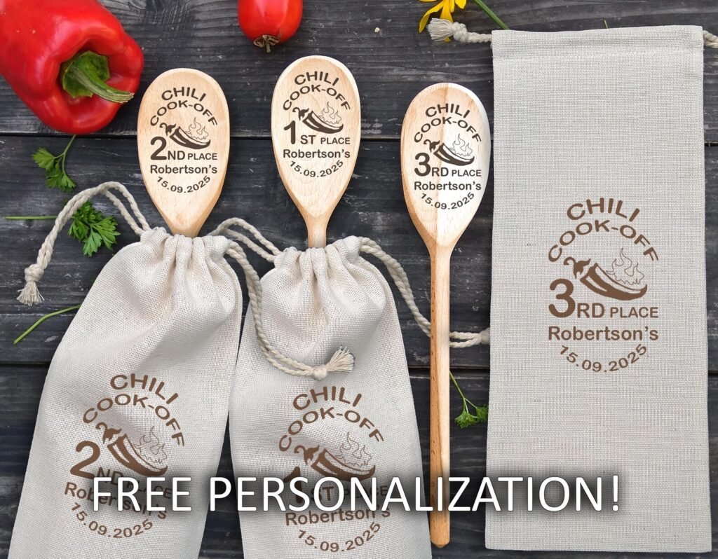 Chili Cook Off Set of 3 Wooden Spoons