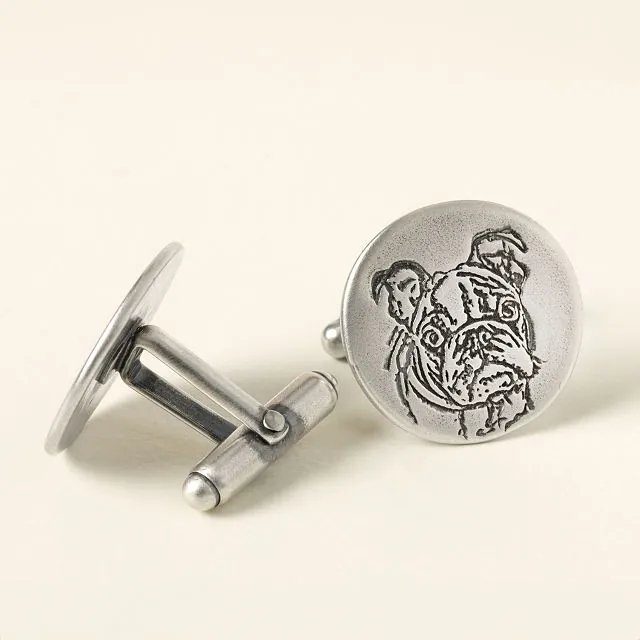 Custom Pet Portrait Cufflinks