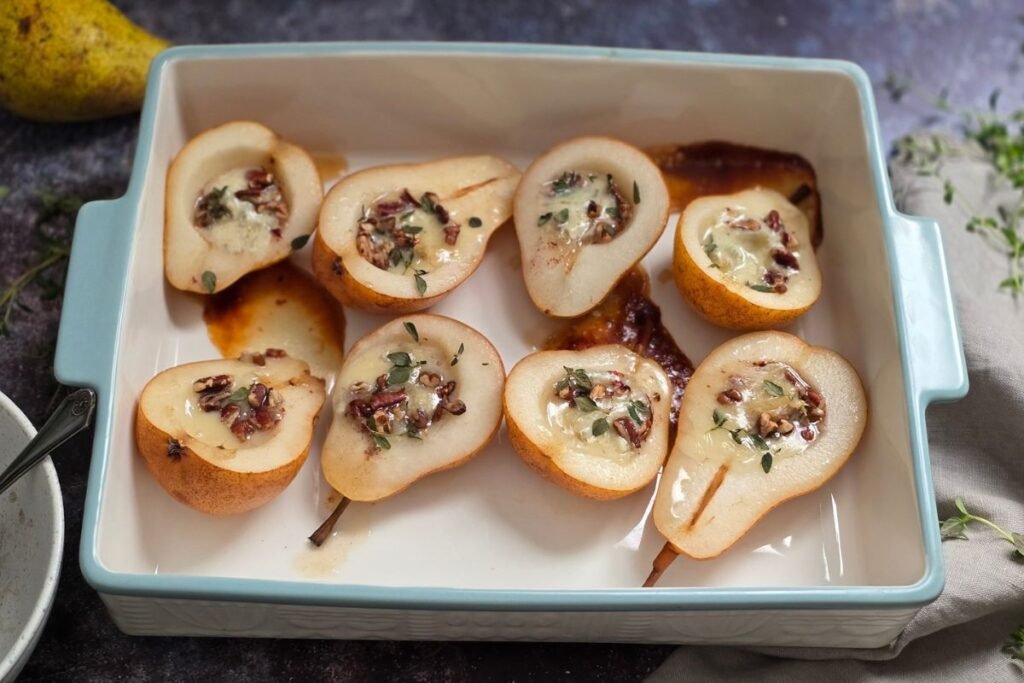 Pears and Gorgonzola with Hot Honey