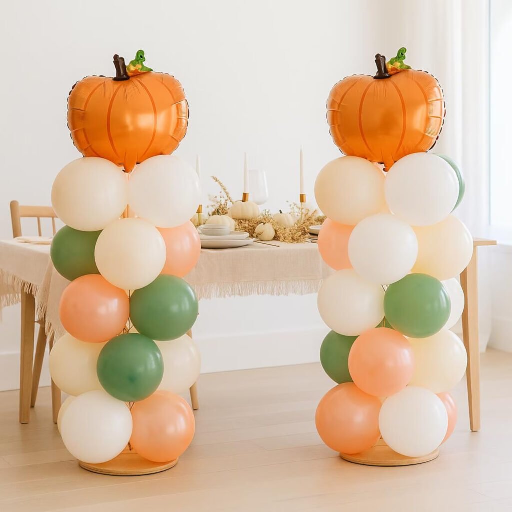 pumpkin balloon tower