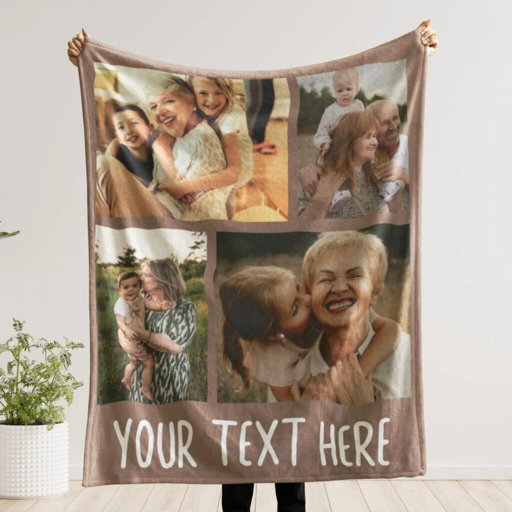 Custom Photo Blanket Grandma