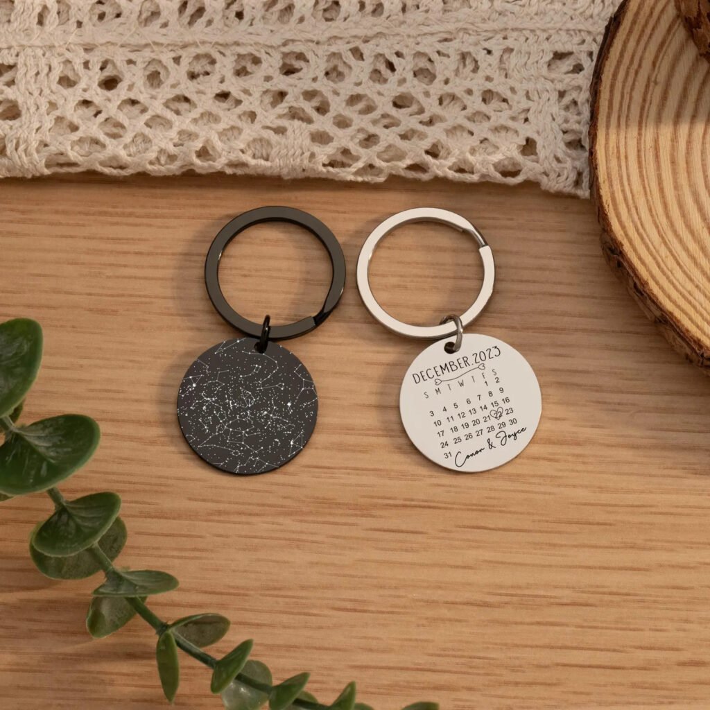 Custom Star Map Keychain