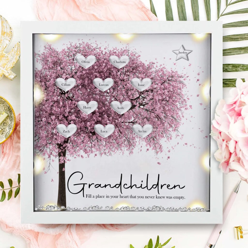 Personalised family tree frame