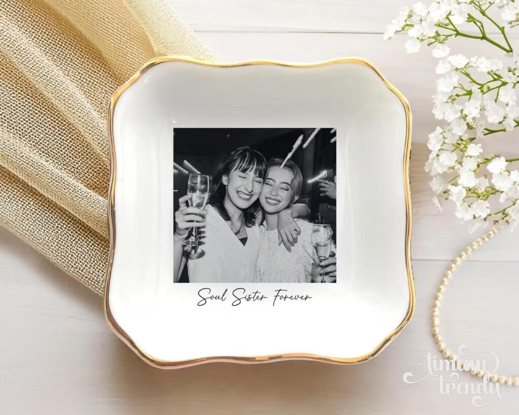 Personalized Besties Photo Ring Dish