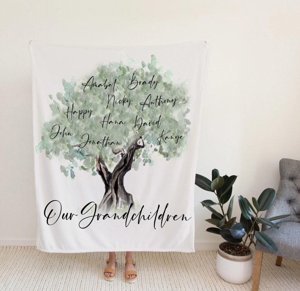 Personalized Family Tree Blanket