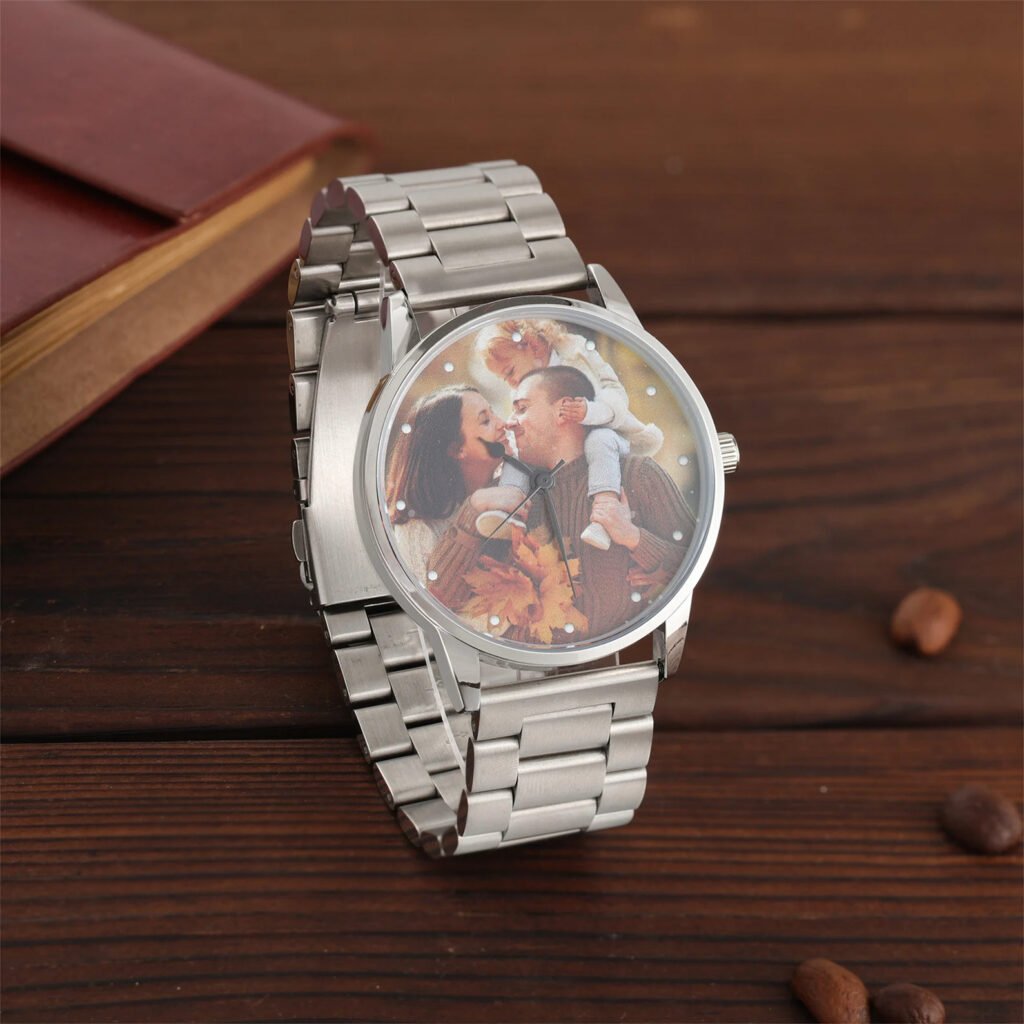 Personalized Photo Mens Wrist Watch