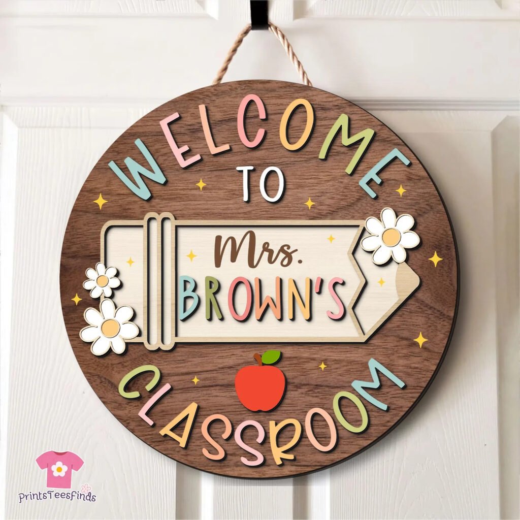 Personalized Teacher Door Sign