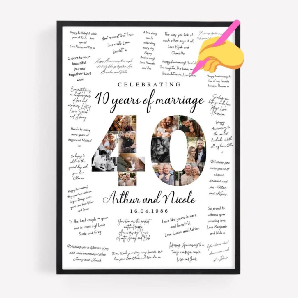 40th Anniversary Guest Book Alternative