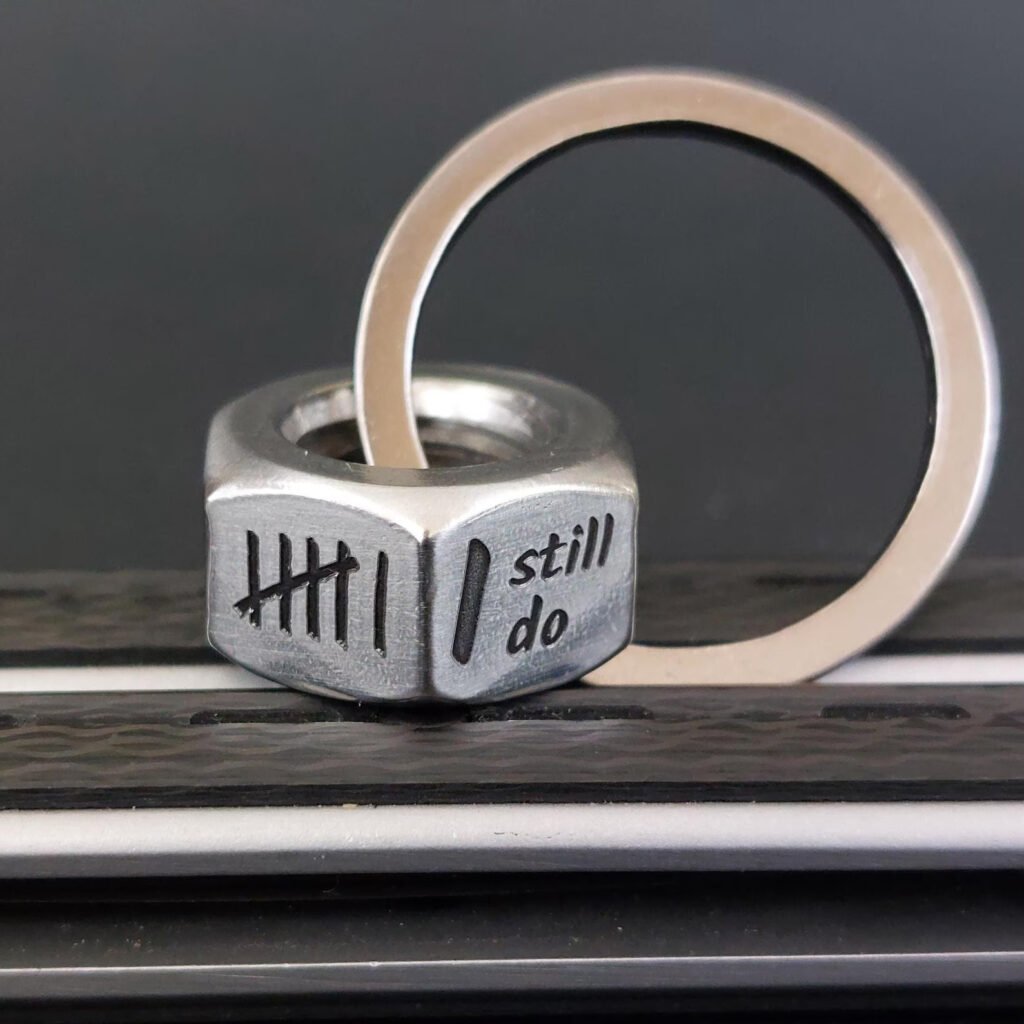 Engraved Nut Keyring